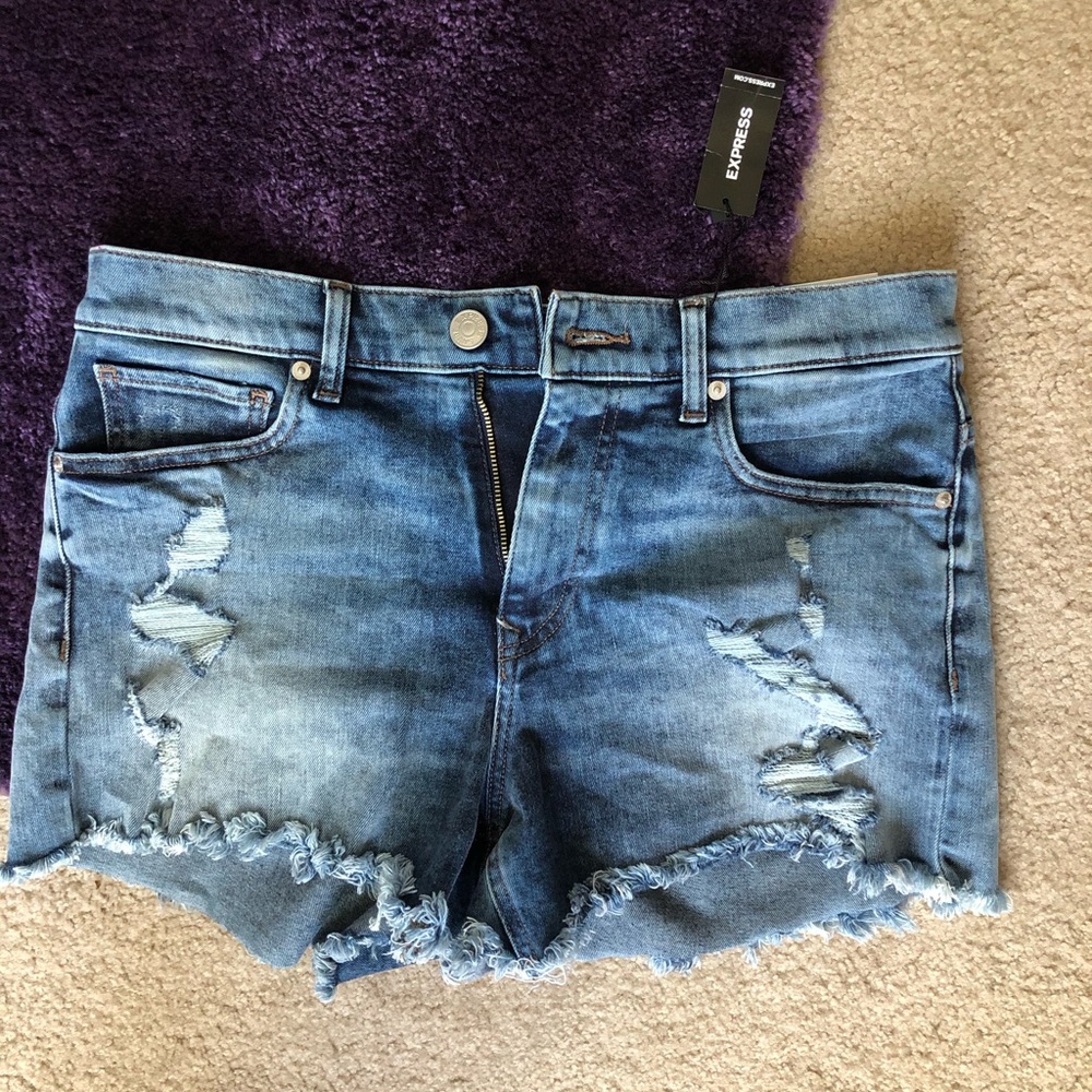Express High Rise Jean shorts